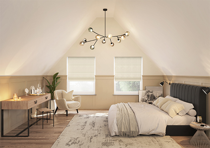 Grandeur, Pearl White - Roman Blind - Image 8